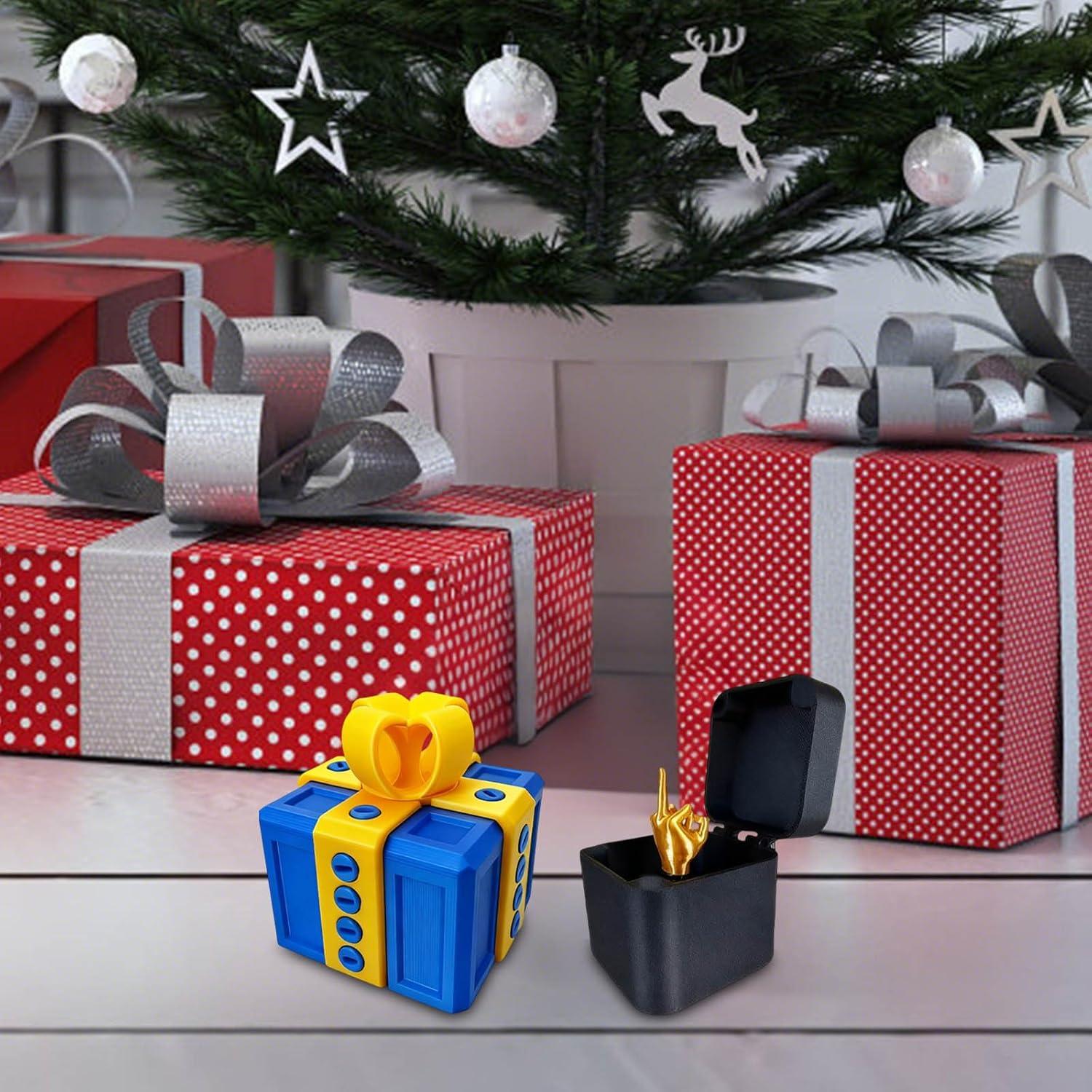imageGenerisch Bote cadeau 3D amusante pour Nol et anniversaire Avec surprise au majeur Pour enfants et adultes Convient pour les bagues les bonbons les petites surprisesA13