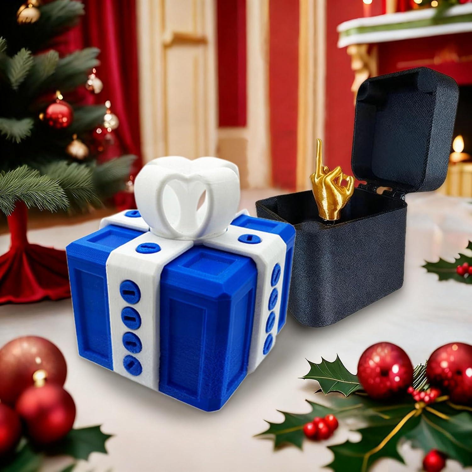 imageGenerisch Bote cadeau 3D amusante pour Nol et anniversaire Avec surprise au majeur Pour enfants et adultes Convient pour les bagues les bonbons les petites surprisesA10