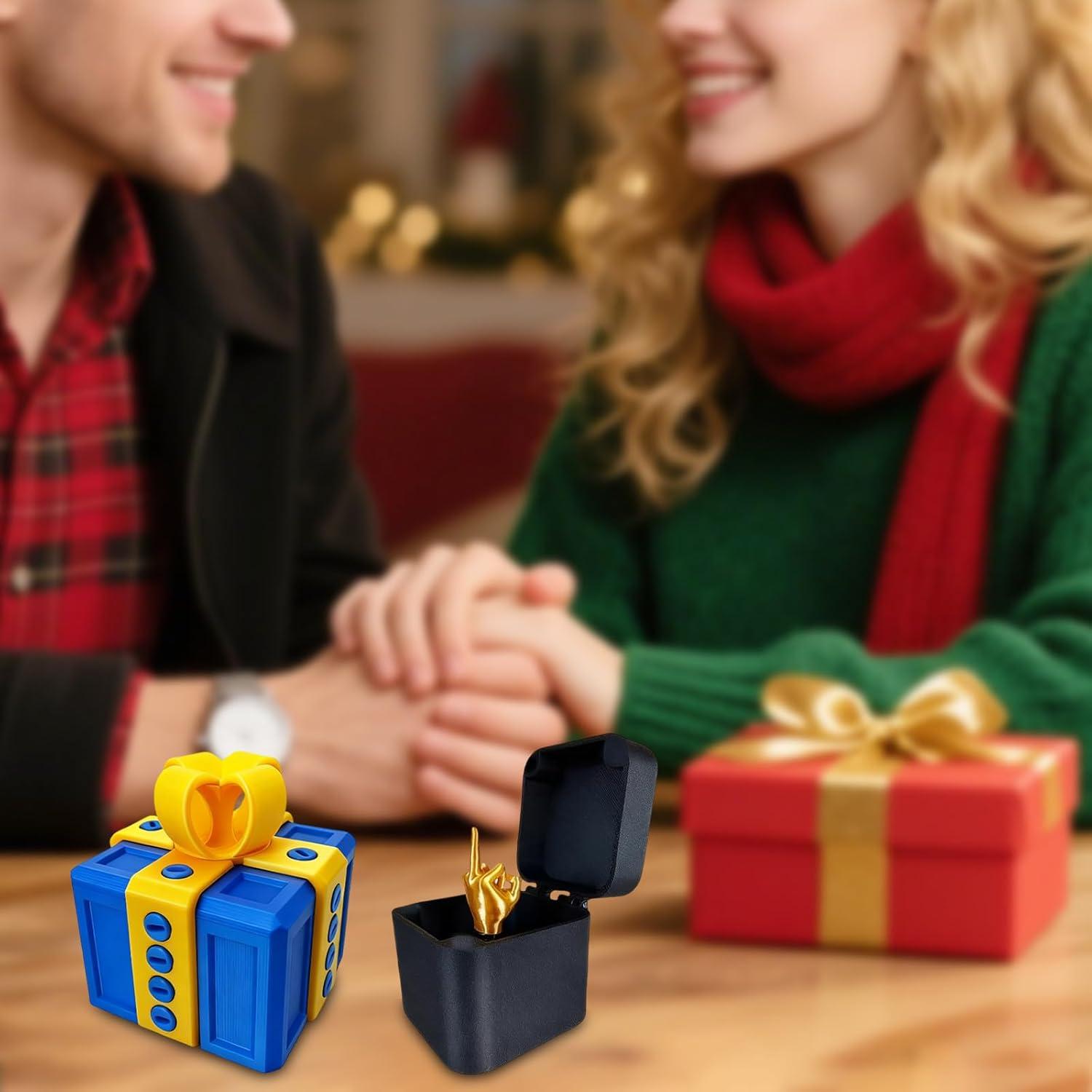 imageGenerisch Bote cadeau 3D amusante pour Nol et anniversaire Avec surprise au majeur Pour enfants et adultes Convient pour les bagues les bonbons les petites surprisesA13