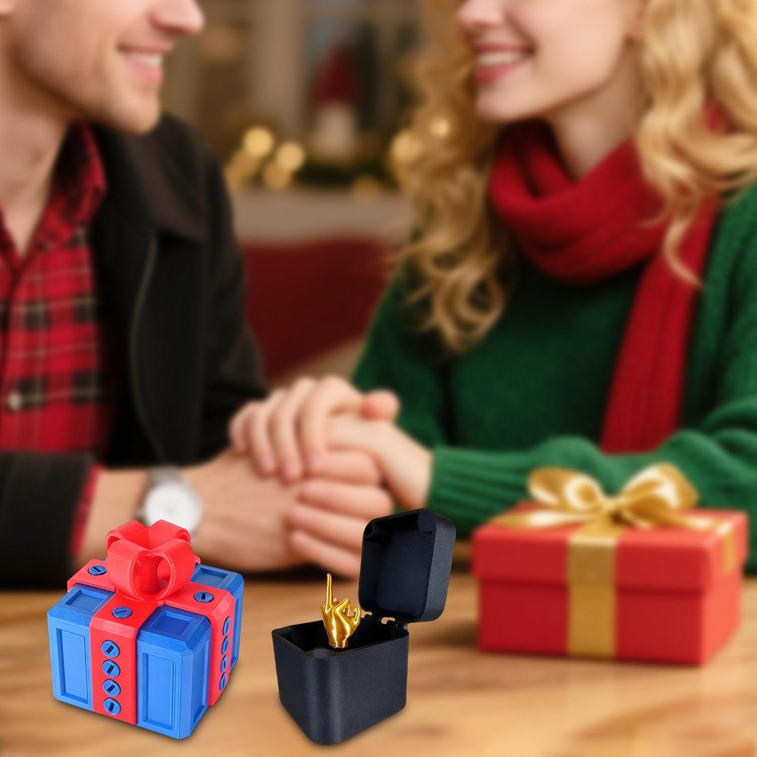 imageGenerisch Bote cadeau 3D amusante pour Nol et anniversaire Avec surprise au majeur Pour enfants et adultes Convient pour les bagues les bonbons les petites surprisesA11