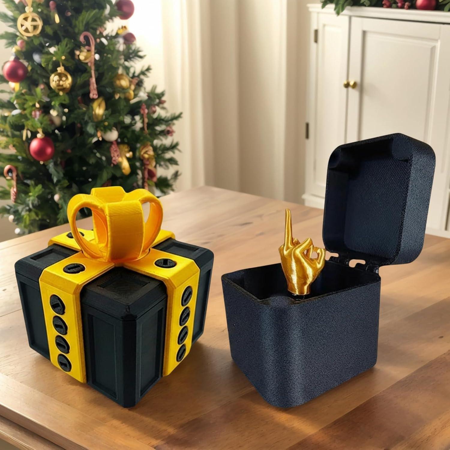 imageGenerisch Bote cadeau 3D amusante pour Nol et anniversaire Avec surprise au majeur Pour enfants et adultes Convient pour les bagues les bonbons les petites surprisesA05