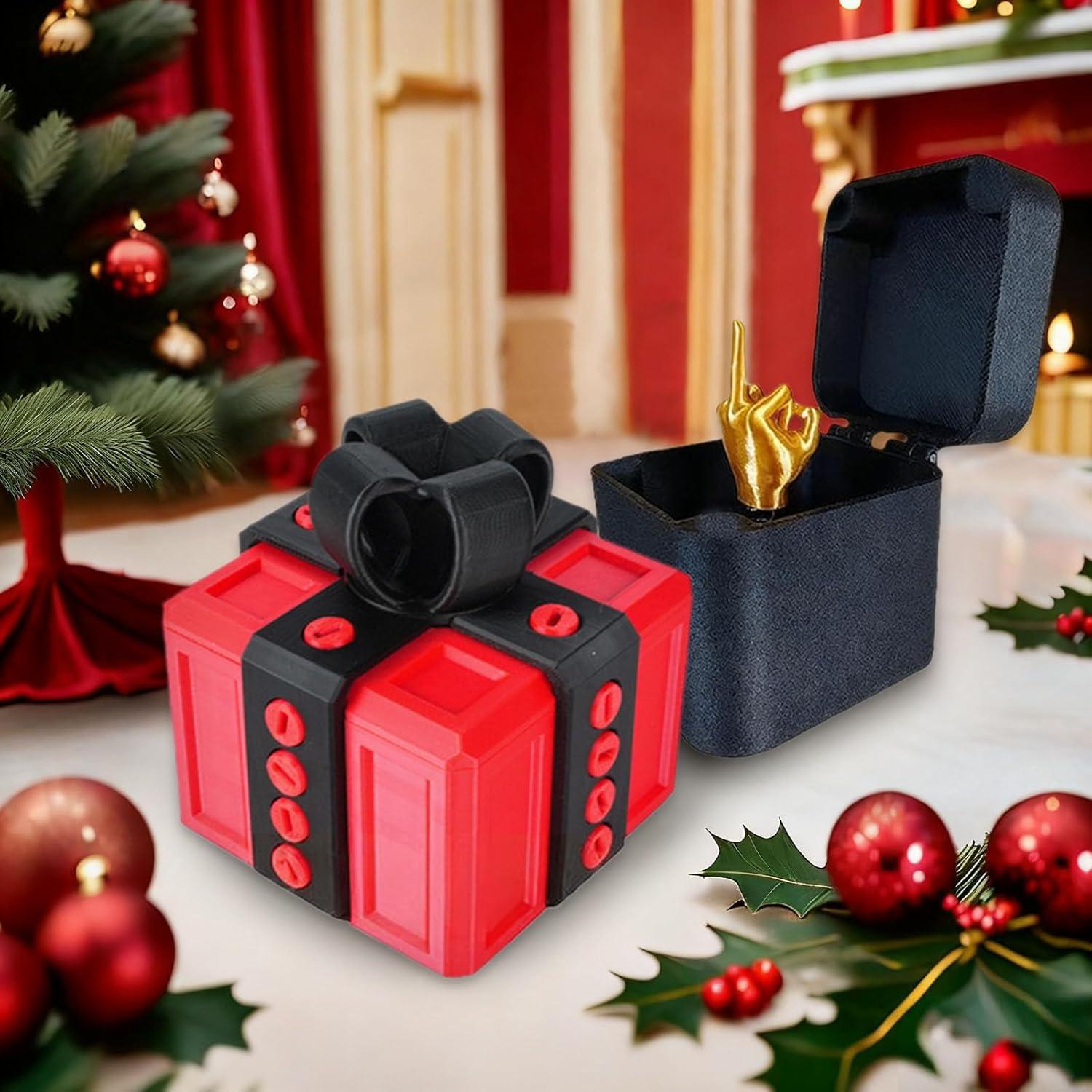 imageGenerisch Bote cadeau 3D amusante pour Nol et anniversaire Avec surprise au majeur Pour enfants et adultes Convient pour les bagues les bonbons les petites surprisesA08