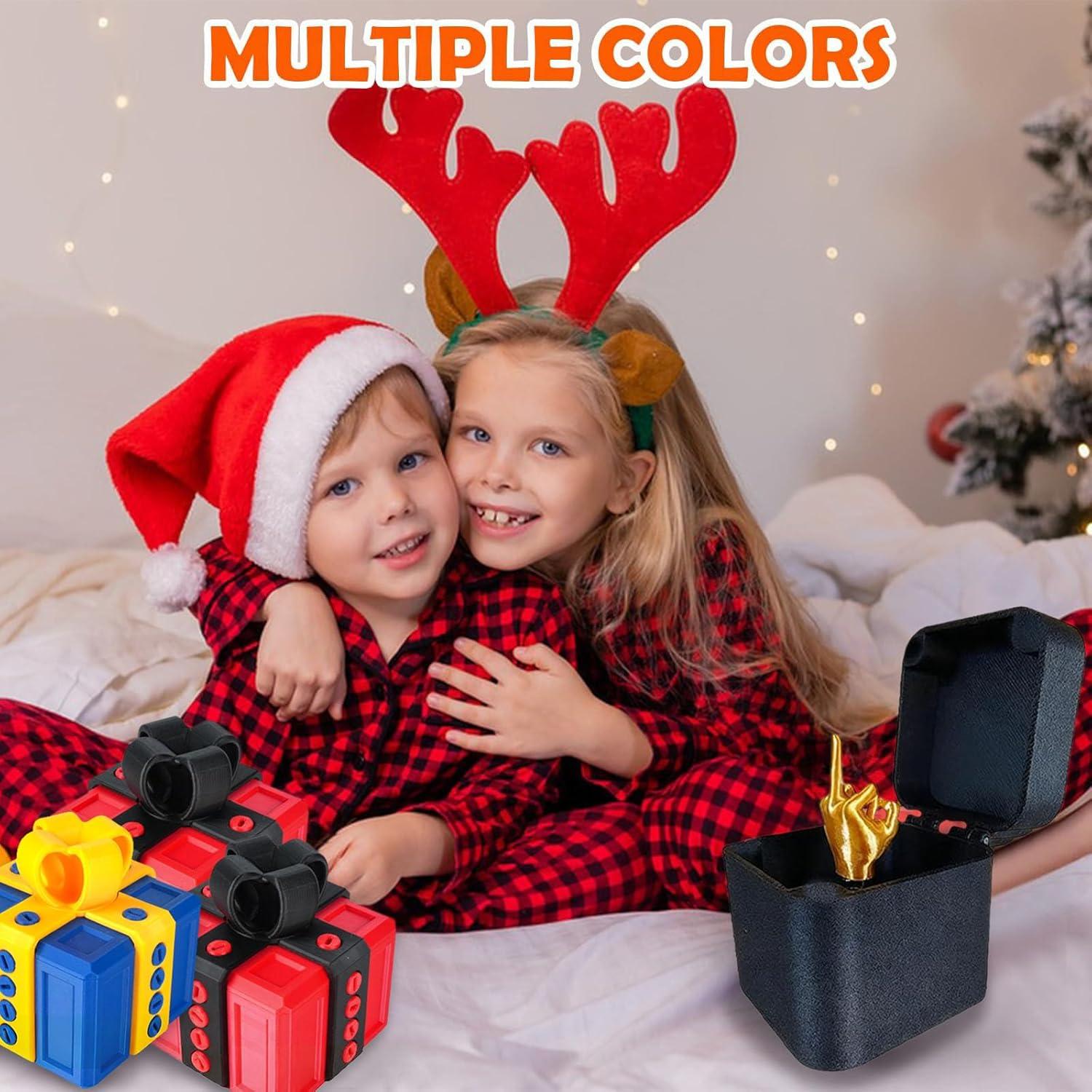 imageGenerisch Bote cadeau 3D amusante pour Nol et anniversaire Avec surprise au majeur Pour enfants et adultes Convient pour les bagues les bonbons les petites surprisesA08