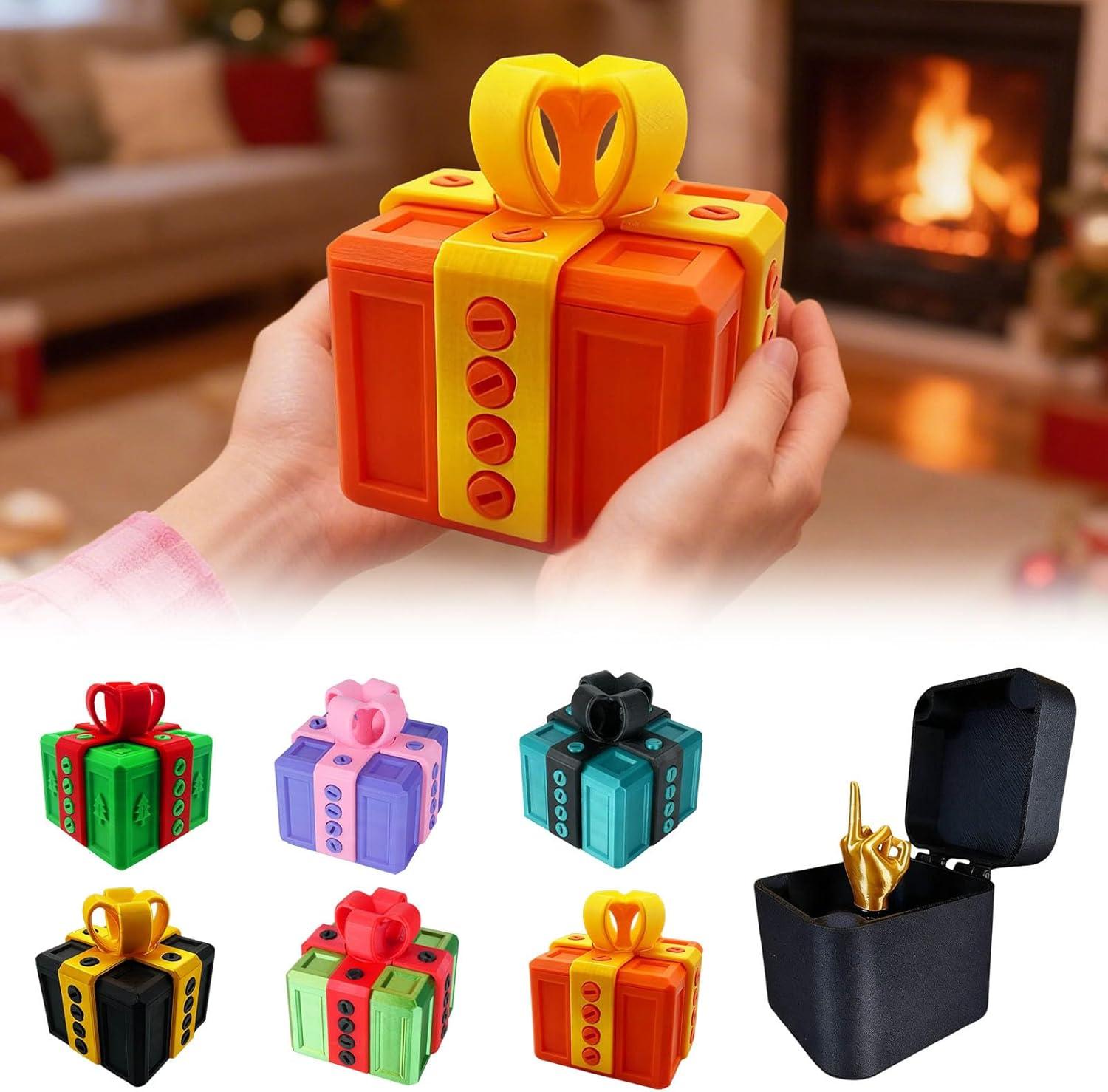 imageGenerisch Bote cadeau 3D amusante pour Nol et anniversaire Avec surprise au majeur Pour enfants et adultes Convient pour les bagues les bonbons les petites surprisesA05