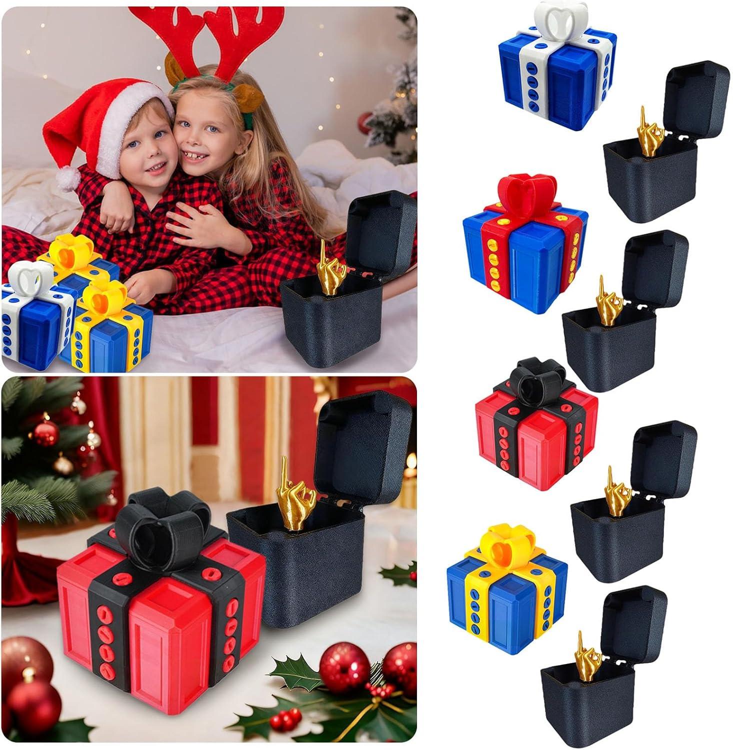 imageGenerisch Bote cadeau 3D amusante pour Nol et anniversaire Avec surprise au majeur Pour enfants et adultes Convient pour les bagues les bonbons les petites surprisesA08