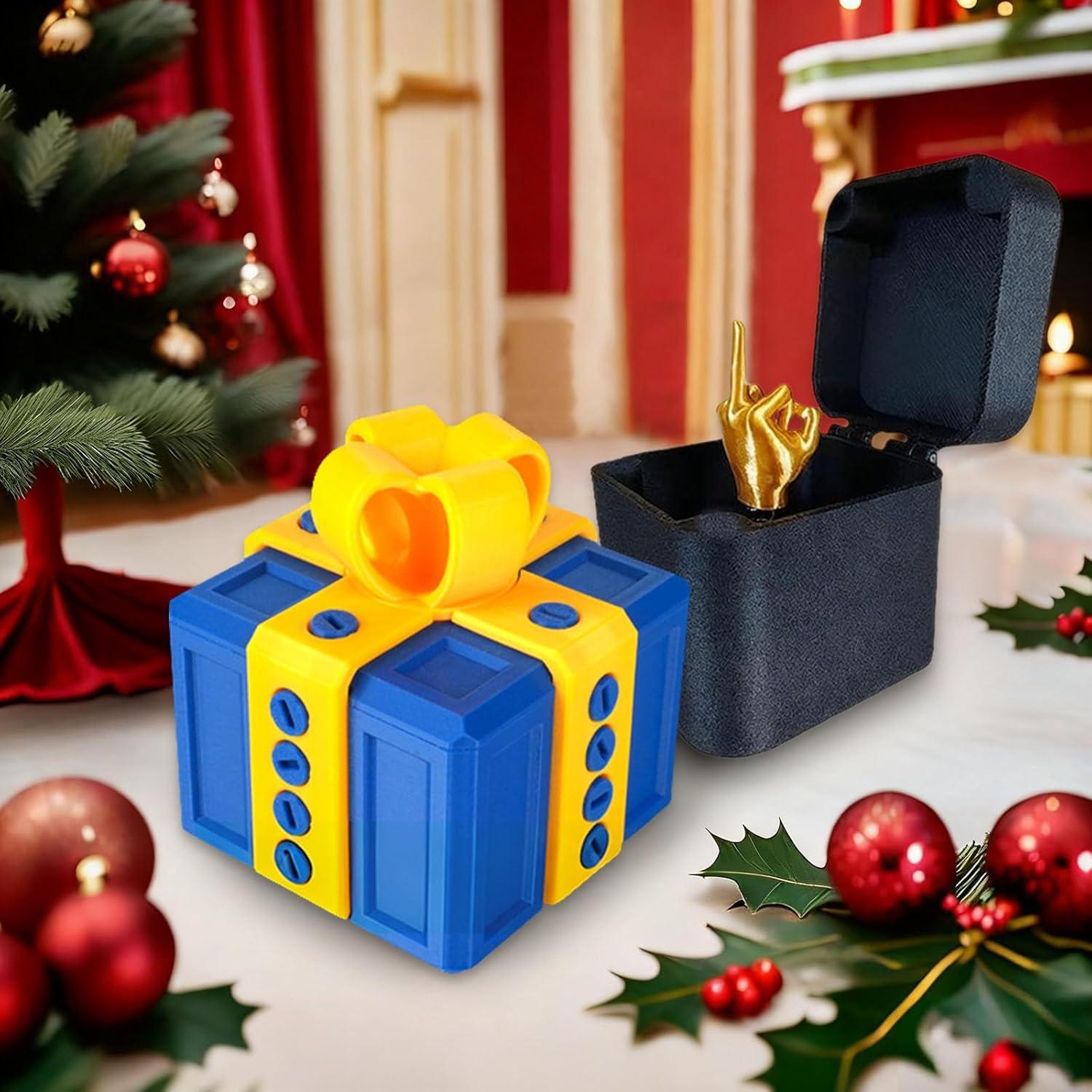 imageGenerisch Bote cadeau 3D amusante pour Nol et anniversaire Avec surprise au majeur Pour enfants et adultes Convient pour les bagues les bonbons les petites surprisesA07