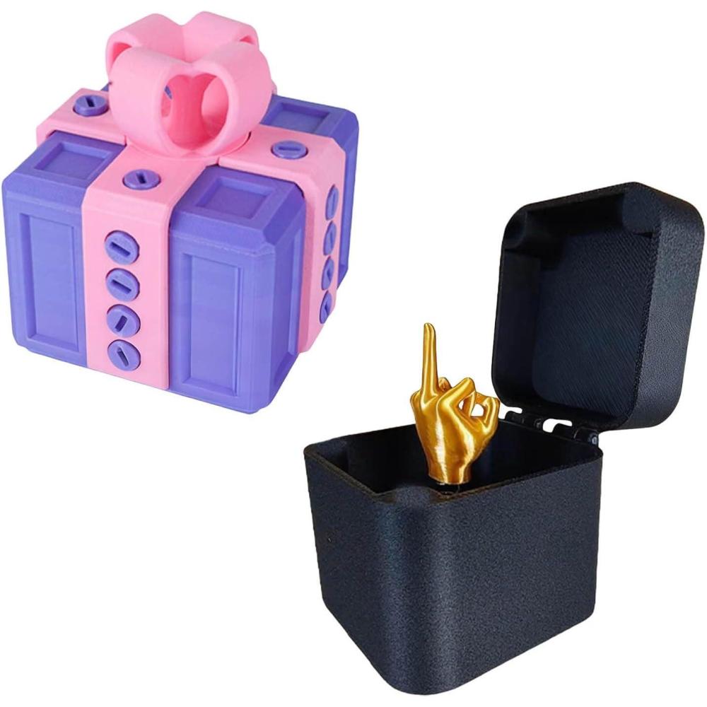 imageGenerisch Bote cadeau 3D amusante pour Nol et anniversaire Avec surprise au majeur Pour enfants et adultes Convient pour les bagues les bonbons les petites surprisesA02