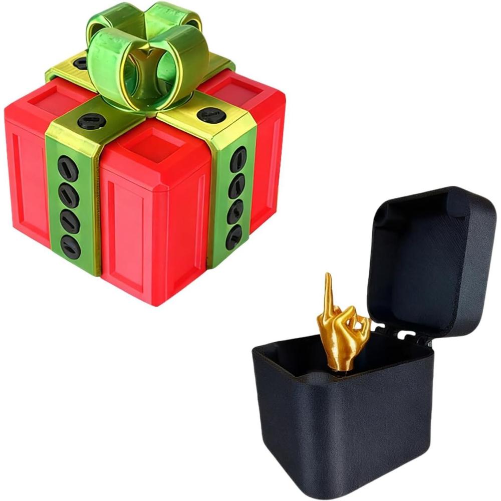 imageGenerisch Bote cadeau 3D amusante pour Nol et anniversaire Avec surprise au majeur Pour enfants et adultes Convient pour les bagues les bonbons les petites surprisesA12