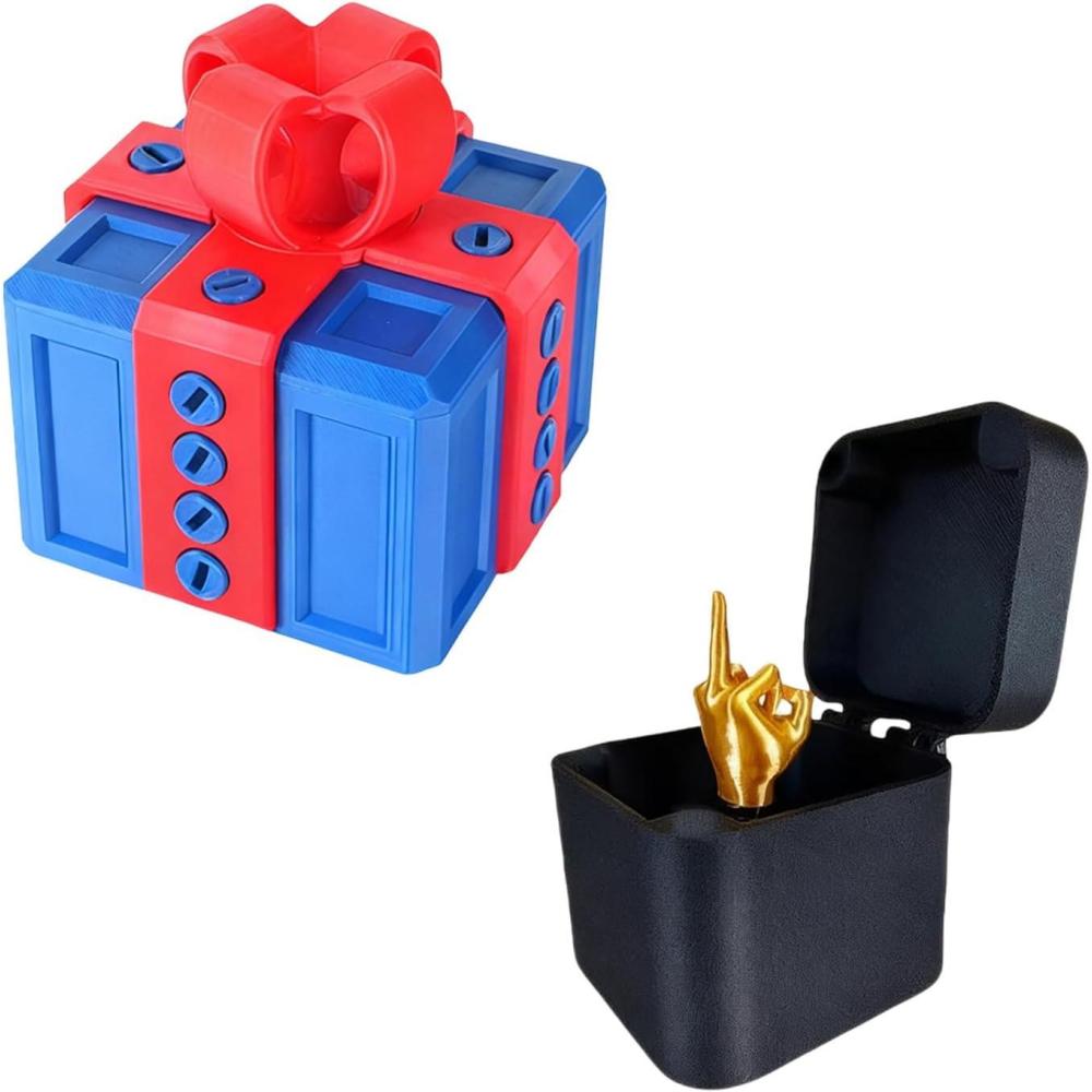 imageGenerisch Bote cadeau 3D amusante pour Nol et anniversaire Avec surprise au majeur Pour enfants et adultes Convient pour les bagues les bonbons les petites surprisesA11
