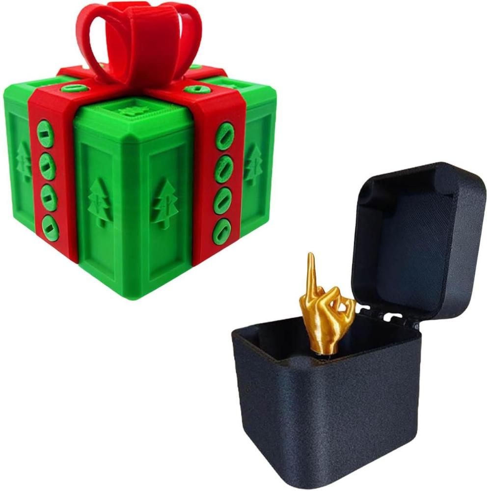 imageGenerisch Bote cadeau 3D amusante pour Nol et anniversaire Avec surprise au majeur Pour enfants et adultes Convient pour les bagues les bonbons les petites surprisesA03