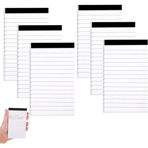 6 Pièces Petit Bloc-notes de Remplacement A7, Mini Carnet de Notes 30 Feuilles par Carnet avec Lignes Horizontales, Petit Carnet de Notes de Poche pour Les Listes de Tâches Au Bureau et à L&rsquo;école