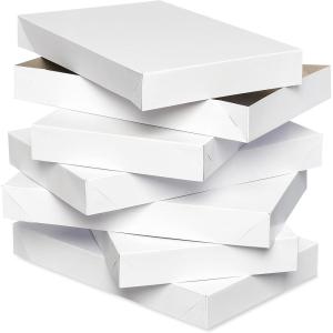 American Greetings Boîtes à chemises blanches avec couvercles pour Noël et toutes les fêtes (6 boîtes, 37,5 x 24,1 cm)(Blanc)