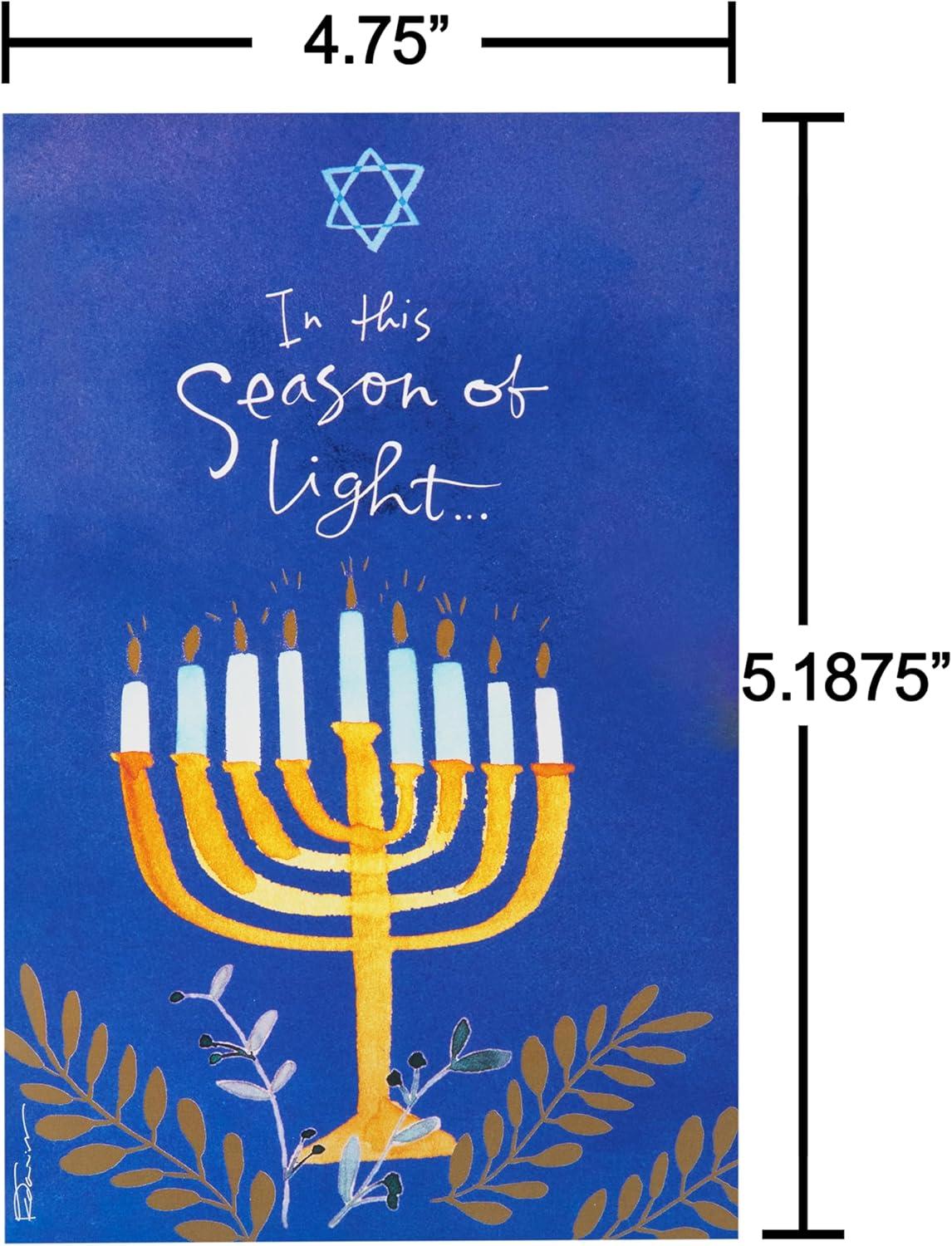 imageAmerican Greetings Cartes Hanoukka dans une bote avec enveloppes Menorah conues par Kathy Davis 12 pices