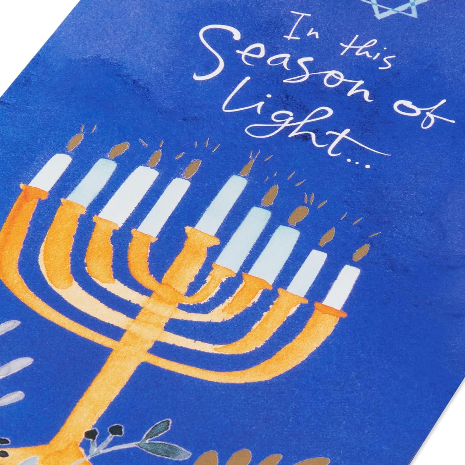 imageAmerican Greetings Cartes Hanoukka dans une bote avec enveloppes Menorah conues par Kathy Davis 12 pices