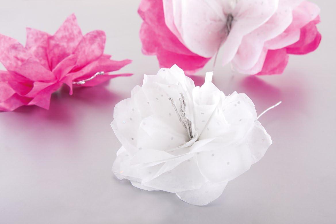 imageRayher 67273616 Papier de soie Mtallique orPaillettes Blanc