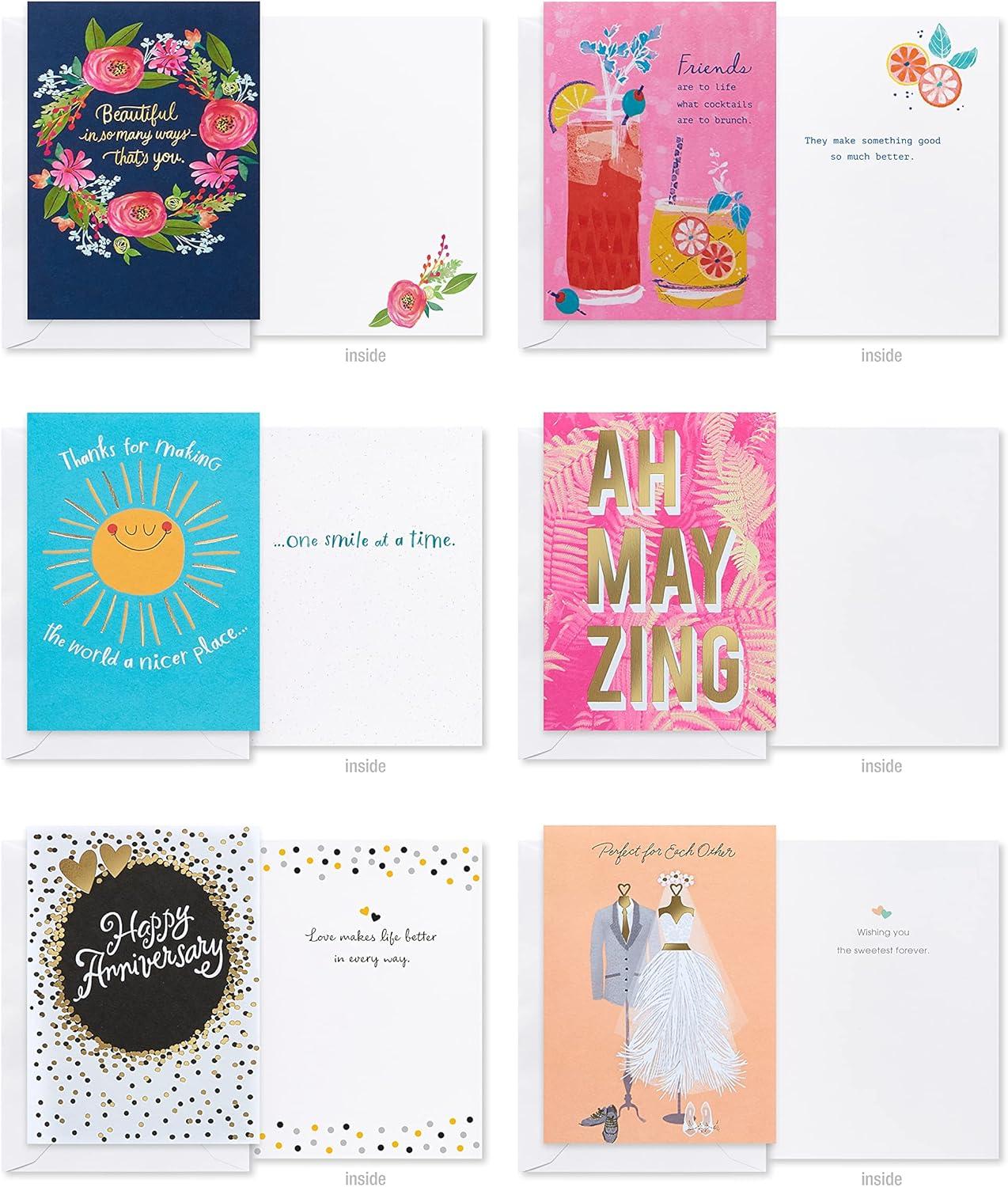 imageUK Greetings Lot de 40 cartes de vux toutes occasions pour luielleami Motifs joyeux avec bote souvenirAssortiment de cartes pour toutes les occasions