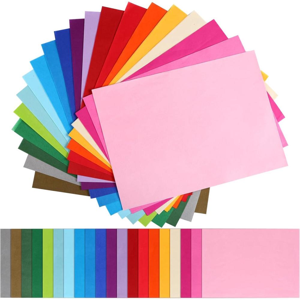 imageNaler 200 pcs Papier de Soie color 20 Couleurs Assorties A4 Taille GSM Papier pour Artisanat Papeterie de Bureau dcoration de fte Bricolage Cadeau Dcorations de la Fte