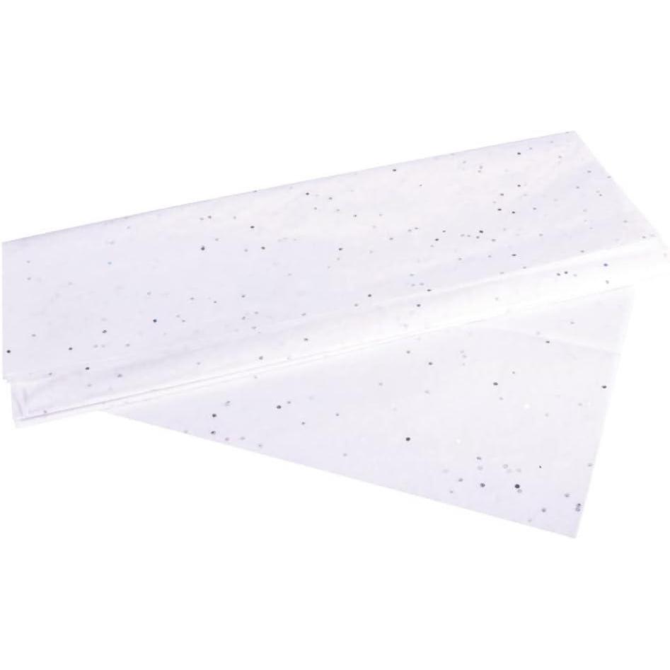 imageRayher 67273616 Papier de soie Mtallique orPaillettes Blanc