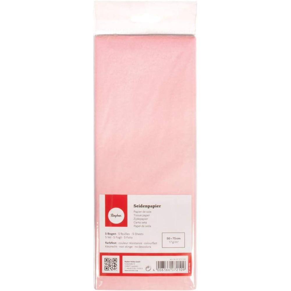 imageRayher 67273616 Papier de soie Mtallique orPalerose