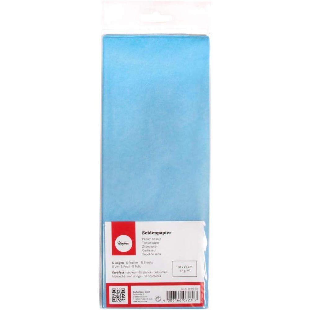 imageRayher 67273616 Papier de soie Mtallique orSkybleu
