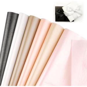 60 Feuilles de Soie 70x50cm, Papier D’emballage Grand et Coloré Pour DIY et Loisirs Créatifs (20 Couleurs)(60 Feuilles Multicolore (6 couleurs) 35x50cm)