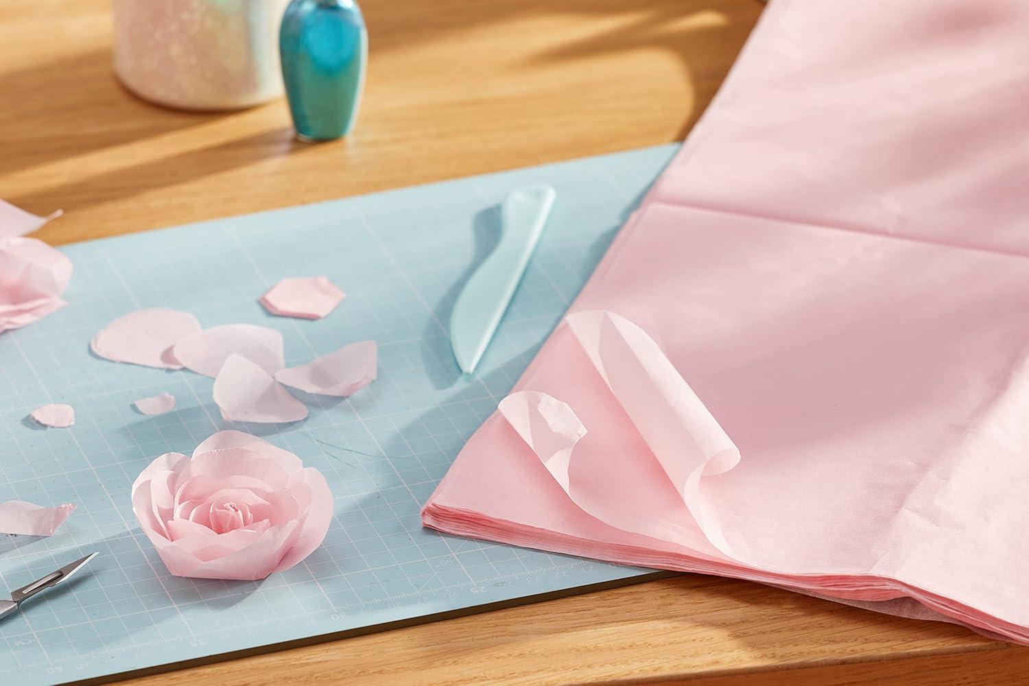 imageDcoupage papier de soie 30 feuilles format 50x70cm Rose Clairrose