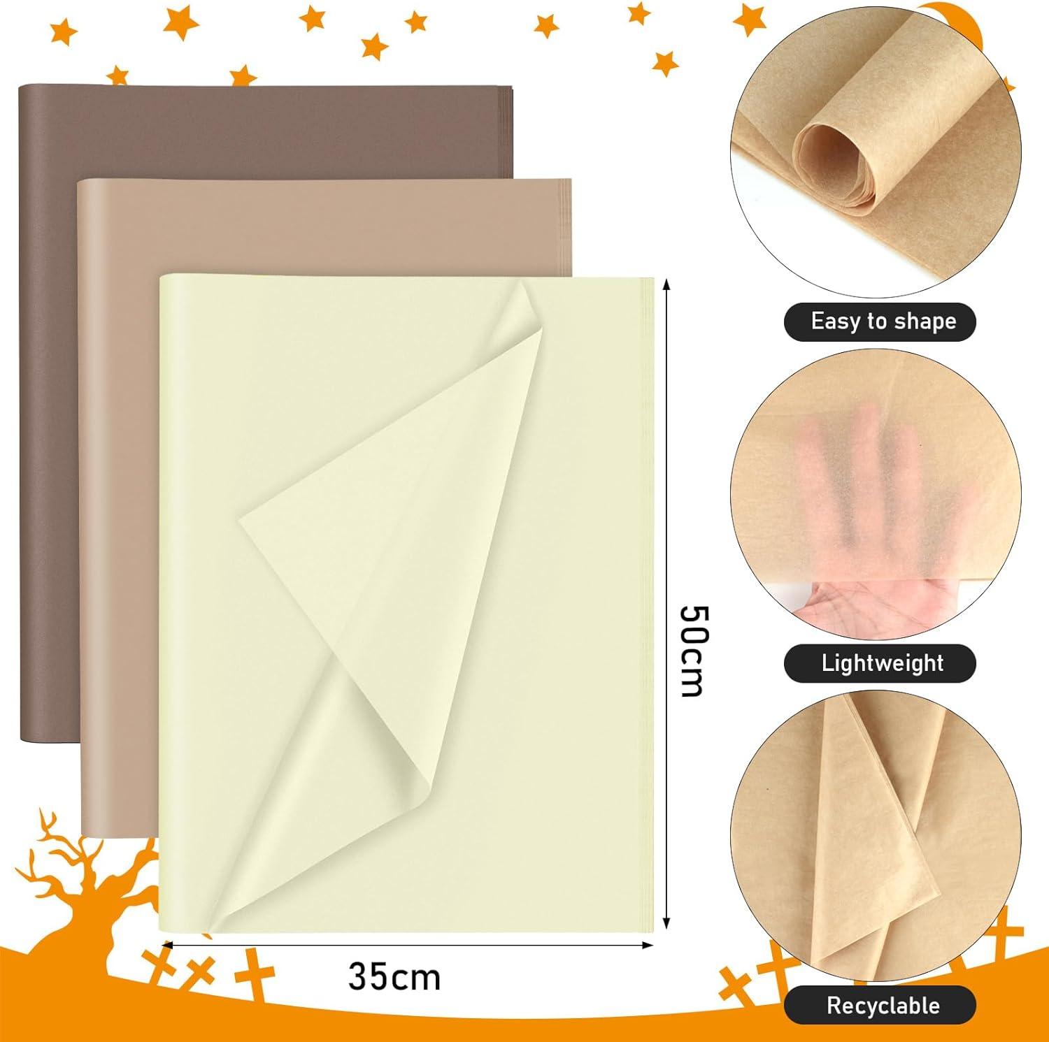imagePLULON 60 feuilles de papier de soie marron feuilles de soie pour emballage cadeau danniversaire mariage construction dcorations de fteBrown