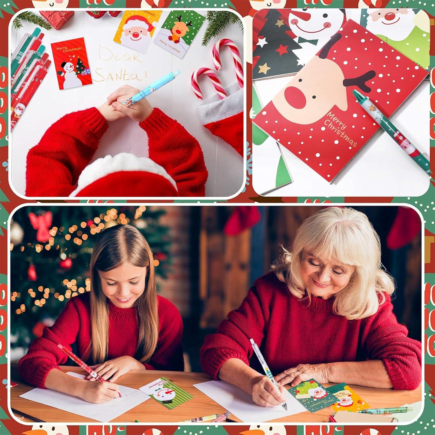 imageSunshine smile Lot de 24 mini blocnotes de Nol Mini journal de Nol Pour enfants Sac portable Pre Nol bonhomme de neige Pour filles et garonsBlocnotes stylo bille A