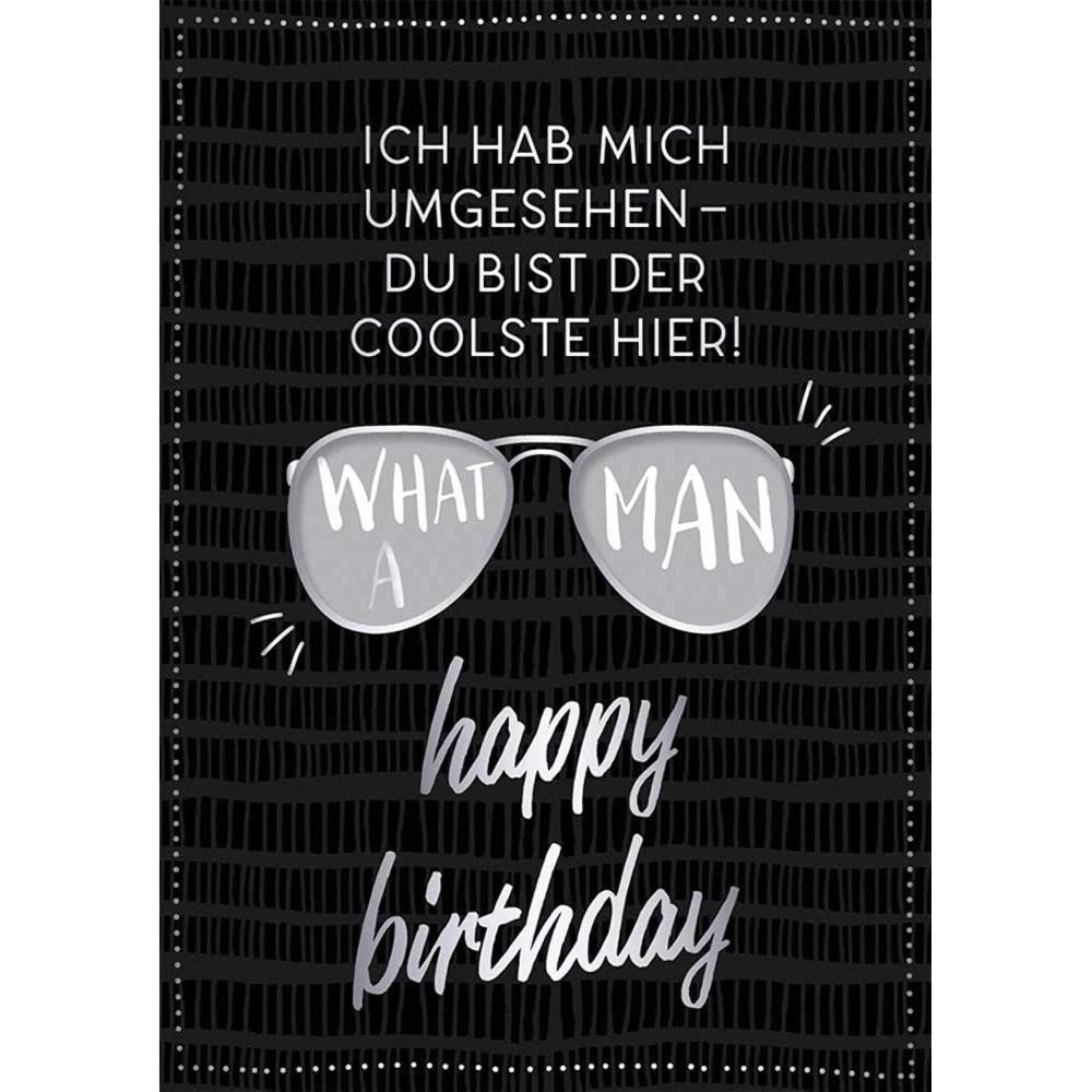 imageCarte de vux originale pour anniversaire carte musicale avec son chanson We will rock you What a man