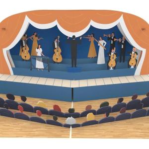 Carte Pop-Up – Instruments de musique – Carte de vœux 3D pour un anniversaire, comme bon pour un concert, des cours de musique ou un nouvel instrument(Orchestre)