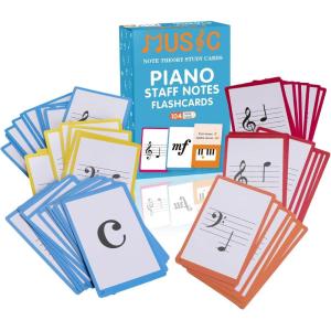 Cartes Flash Musicales, 104 Cartes Flash pour Piano – Symboles musicaux de Base, Notation Musicale, Noms des Notes/syllabes, Cartes éducatives (Piano Flash Cards)(Piano Flash Cards)