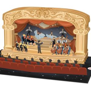 papercrush® Carte pop-up Théâtre – Carte-cadeau comme carte de Noel pour femmes & hommes, Emballage cadeau pour les billets de l&rsquo;opéra, Invitation à la comédie musical, concert classique, et ballet