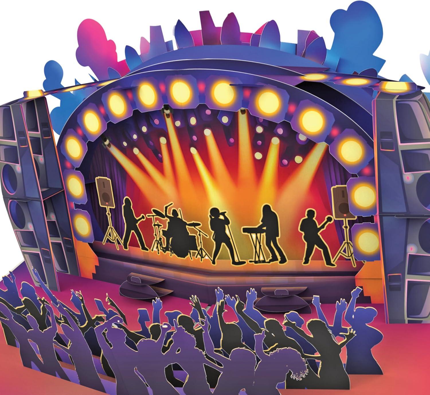 imageCarte PopUp pour Billets de Concert Cadeau Musical 3D pour Anniversaire Bon Original pour Fans de Musique et Festivals PopUp pour Billets de Concert
