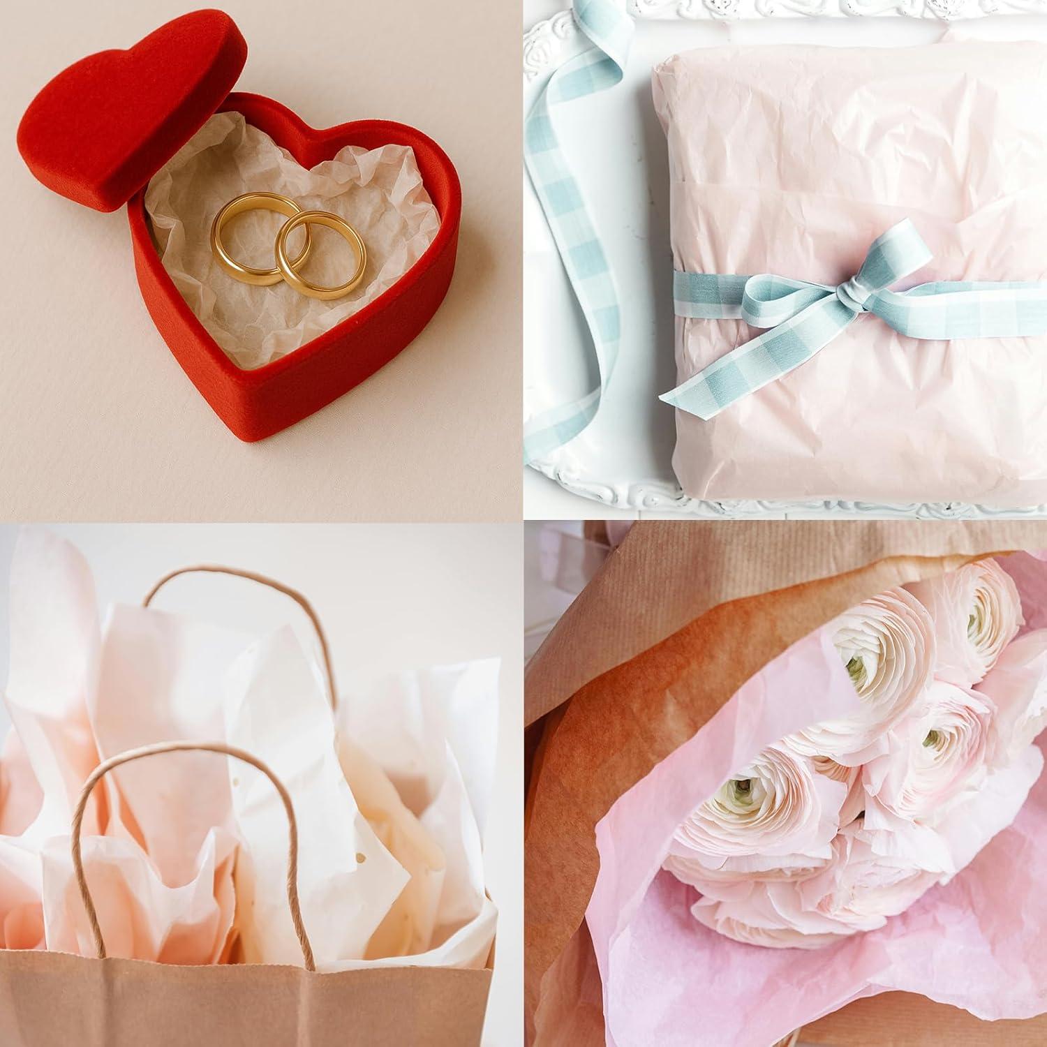 imagePapier de Soie Blanc 64x44cm 200g papier soie emballage kit dmnagement tissue paper remplissage decoratif wrapping paper