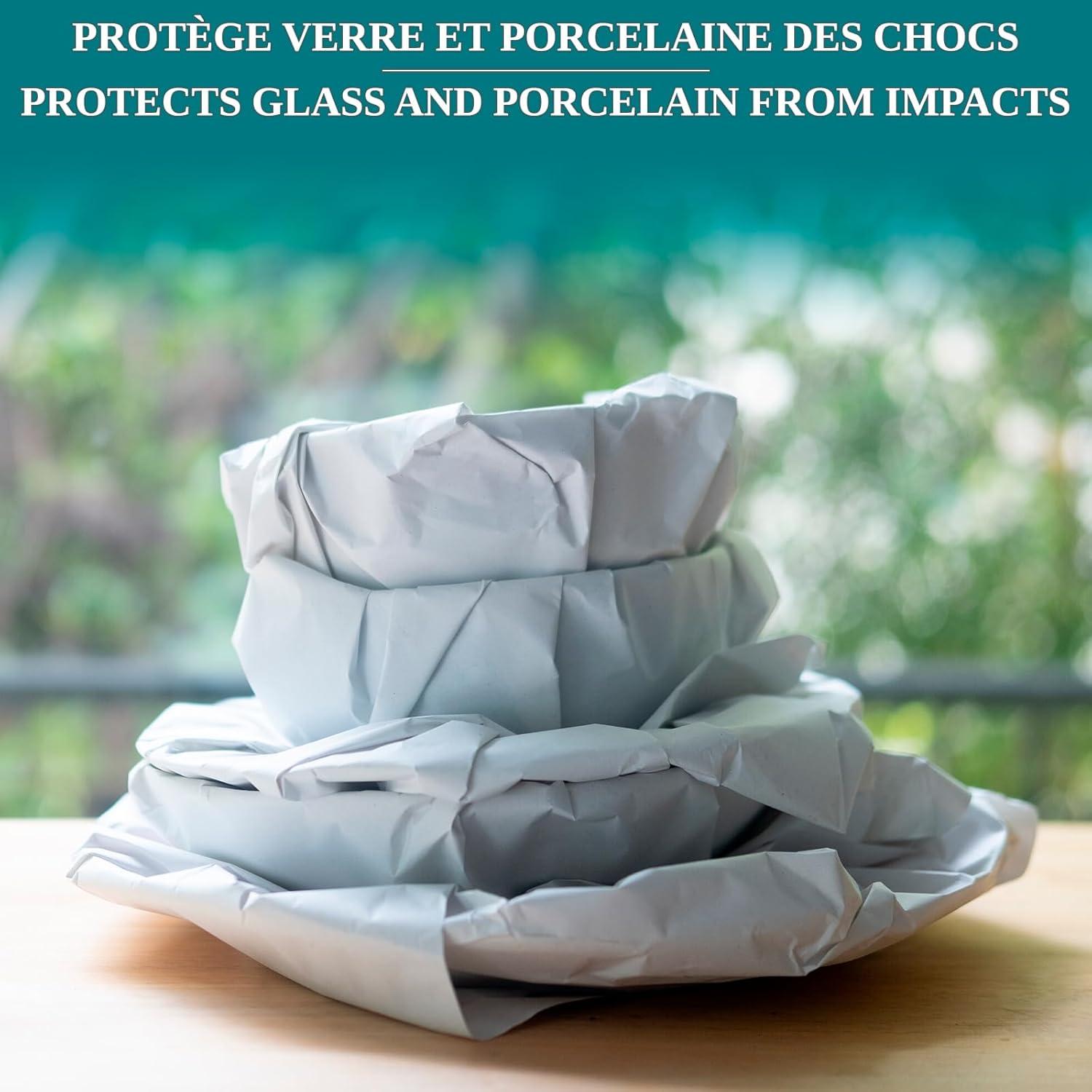 imagePapier de Soie Blanc 64x44cm 200g papier soie emballage kit dmnagement tissue paper remplissage decoratif wrapping paper