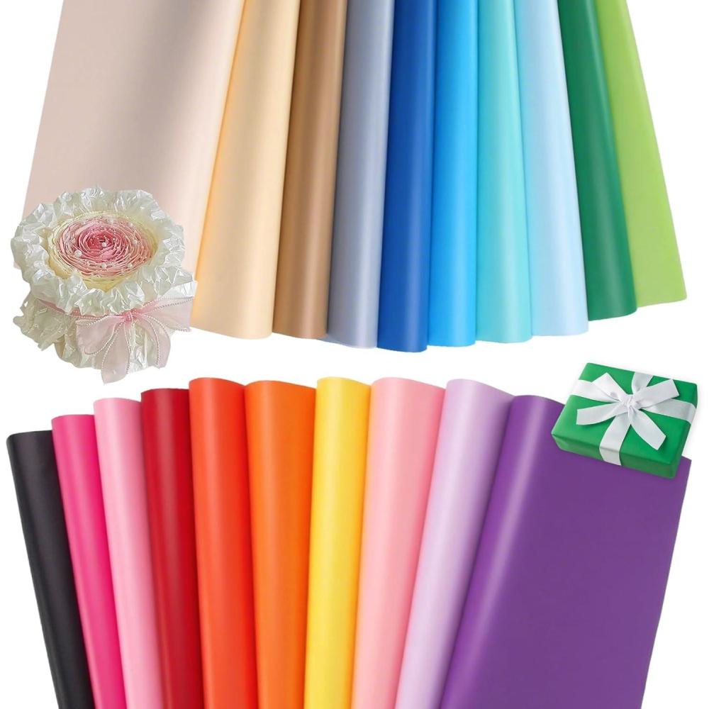 image100 Feuille de Papier de Soie 50x70 cm 20 Couleurs Feuille de Soie Color Papier de Soie emballage de Cadeaux pour la SaintValentin un anniversaire un mariage Pques emballage cadeau dcoration