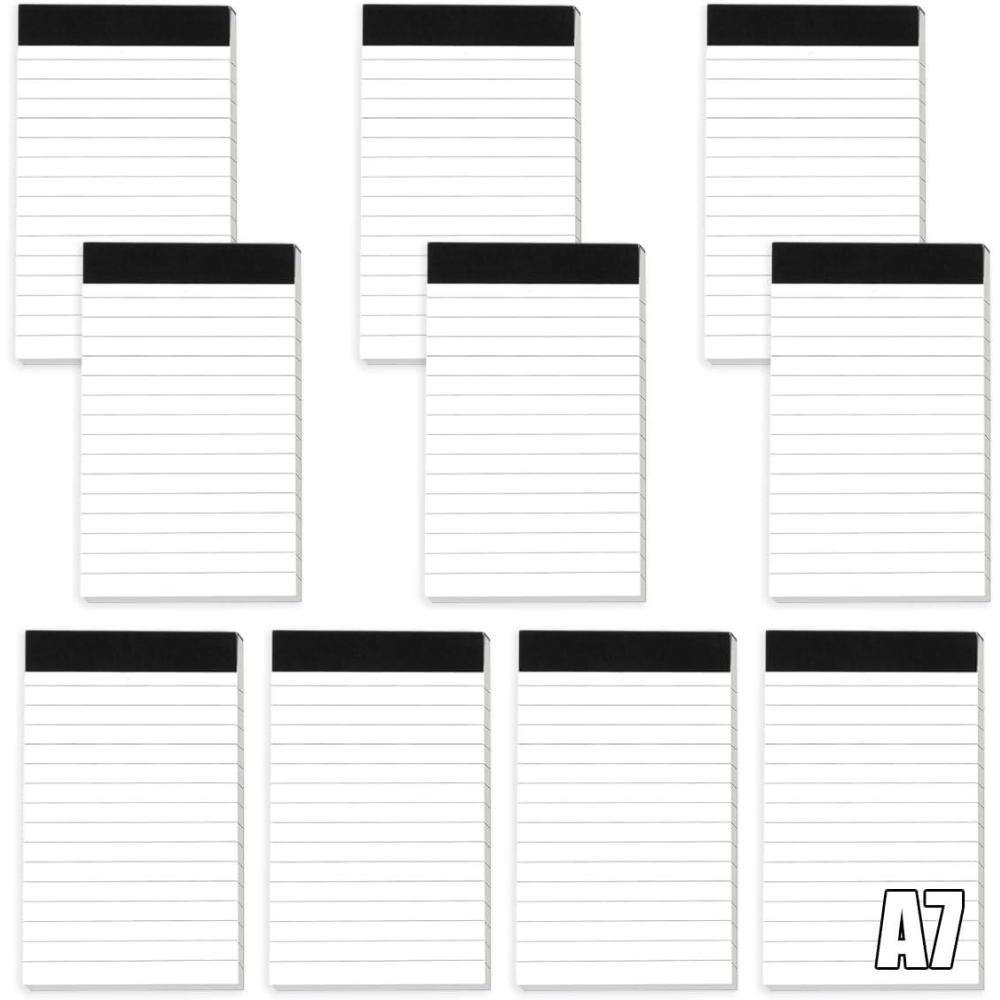 image10 Pices Petit Carnet De Notes De Poche Mini Carnet De Note A7 Petits BlocsNotes Ligns Bloc Note A7 Detachable 30 Feuilles par BlocNotes pour le tude Bureau Maison cole