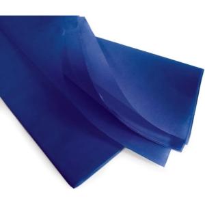 GOOD STUFF Lot de 10 feuilles de papier de soie blanc – Dimensions 66 cm x 50,8 cm – Parfait pour les emballages cadeaux, le bricolage et l&rsquo;artisanat (blanc)(bleu)