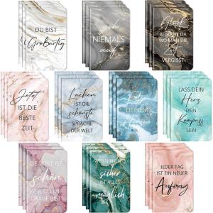 Tenare 30 Pièces Mini Blocs-Notes avec Inscription Petits Cahiers Lignés Inspirants Bloc-Notes Agenda de Poche Mini Agendas Cadeaux pour Maison Bureau Scolaire, 10 Styles (Couverture Papier Kraft)(Couverture de mode)