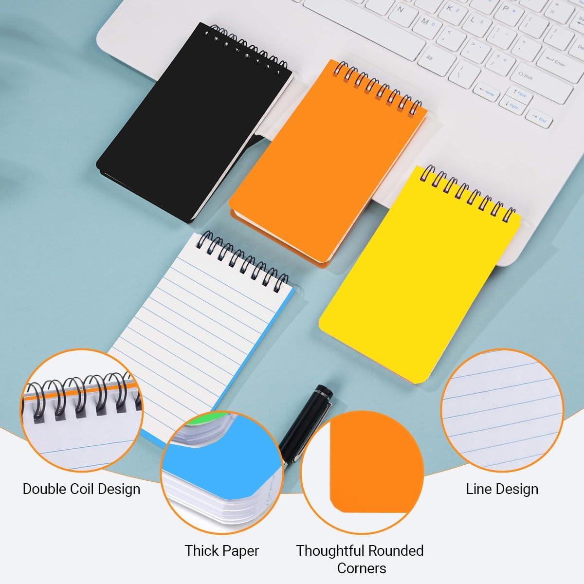 image8 Pices Petit Carnet de Notes de Poche 76x126 cm A7 Petit Cahier Spirale Color 50 Pages Lignes25 Feuilles Mini Cahier pour Fournitures Scolaires Mmos en Dplacement Lcole les Voyages