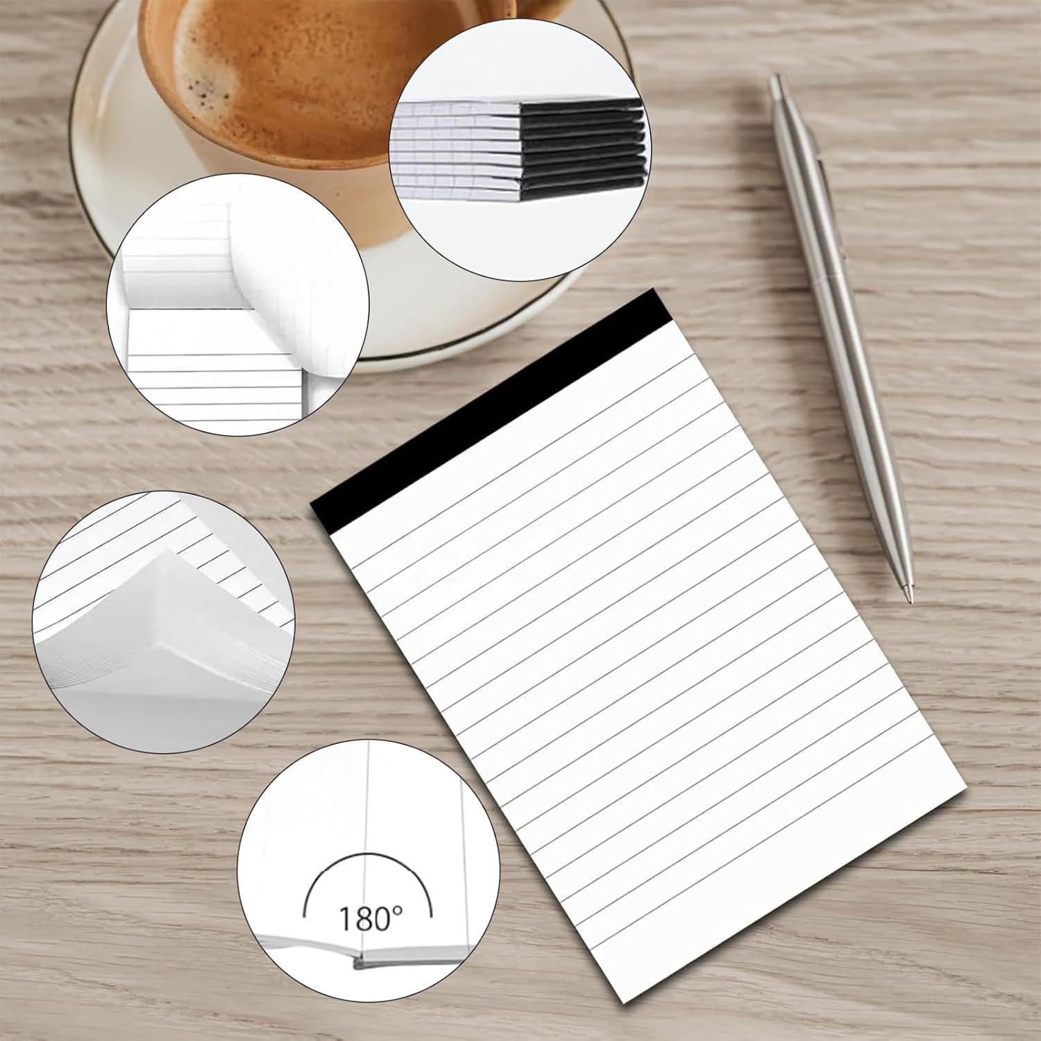 imageMini Bloc Notes De Poche Cuir Pu Carnet De Poche Bloc Note A7 Avec Stylo Et 4 X 60 Papiers BlocsNotes De Remplacement Pour cole Bureau NoirNoir