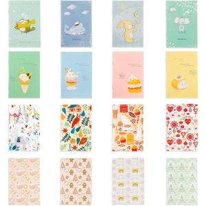 16 Pièces Mini Carnet Enfant Petits Carnets de Notes de Poche Cahier Enfant Lot Cahier Kawaii Portables en Papier Naturel Pour Créer des Listes, Planifier des Voyages, Prendre des Cours