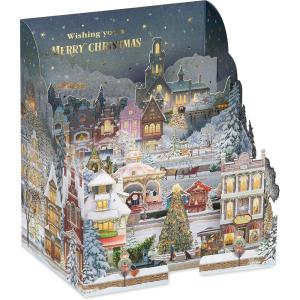 American Greetings Carte de Noël pop-up – Conçue par Jacqui Lawson (Joyeux Noël et Nouvel An)(Merry Christmas and Happy New Year.)