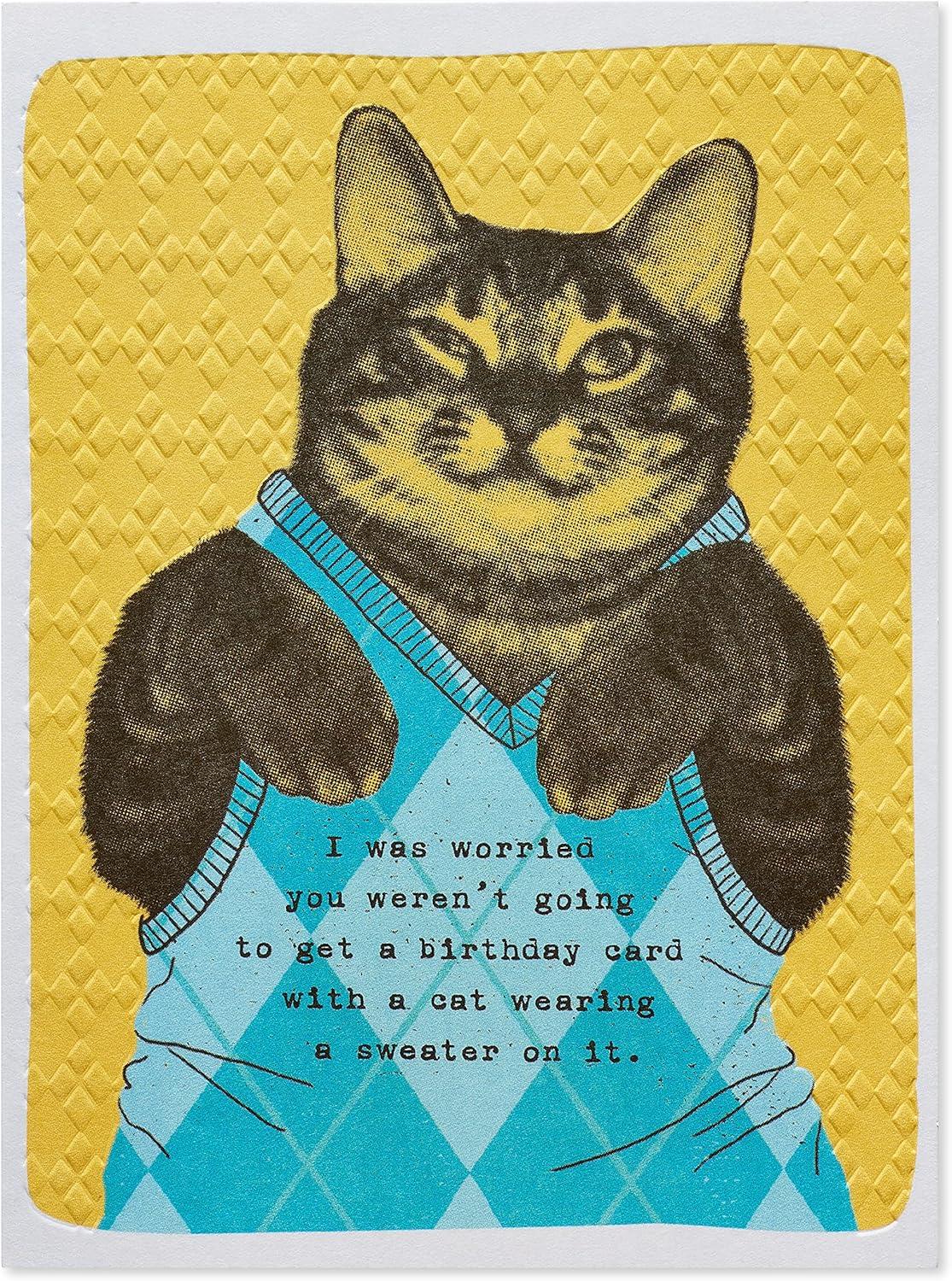 image:imageAmerican Greetings Carte danniversaire avec lumires et musique Sweat capuche Cat BirthdaySweat capuche Cat Birthday