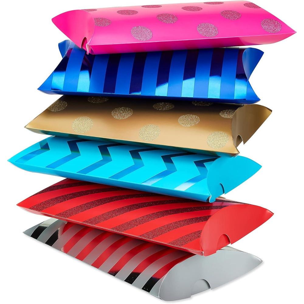 image:imageAmerican Greetings Lot de 6 botes cadeau pour oreiller Motif pois et rayures Multicolore