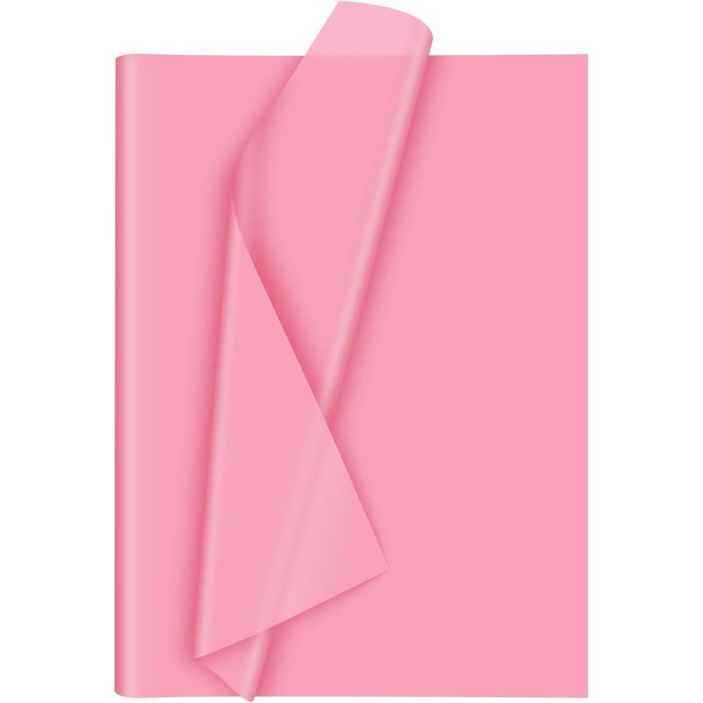 image:imageMorcheiong Lot de 60 feuilles de papier de soie 30 couleurs Arcenciel Emballage cadeau pour bricolage artisanat fte danniversaire festival 50 x 37 cmrose
